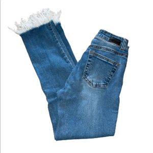 Black Label C’est toi! Frayed edge denim blue jeans size 0 waist 25